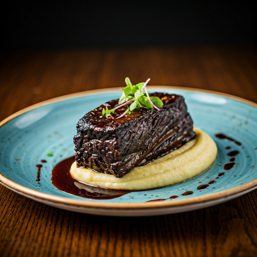 Heritage beef tenderloin with truffle jus and root vegetables