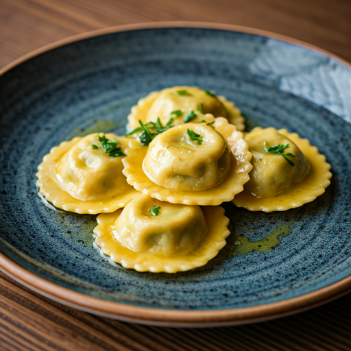 Forest agnolotti with wild mushrooms and sage brown butter